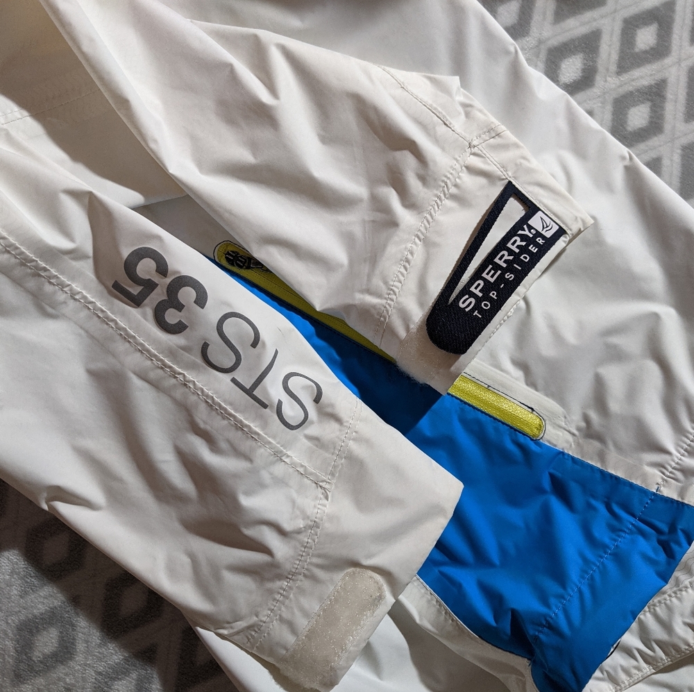 Sperry Top Sider White Rain Jacket Size Medium - Picture 8 of 15